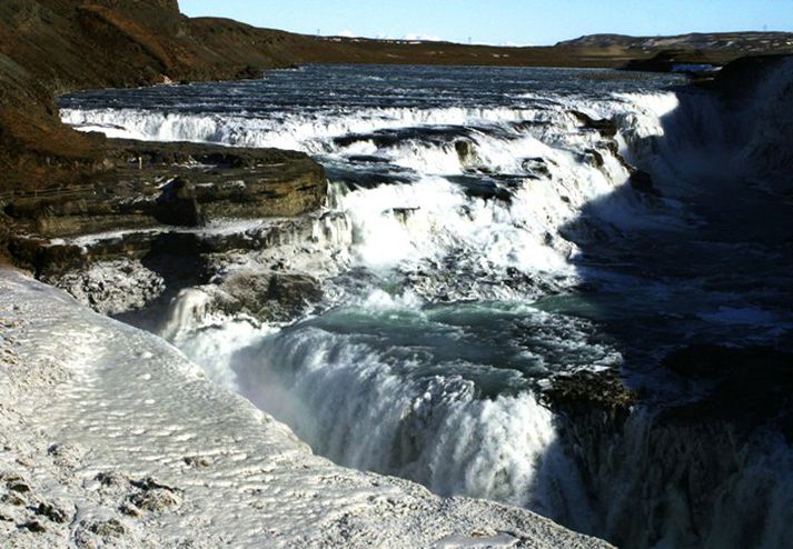 Gullfoss í vetrarbúningi