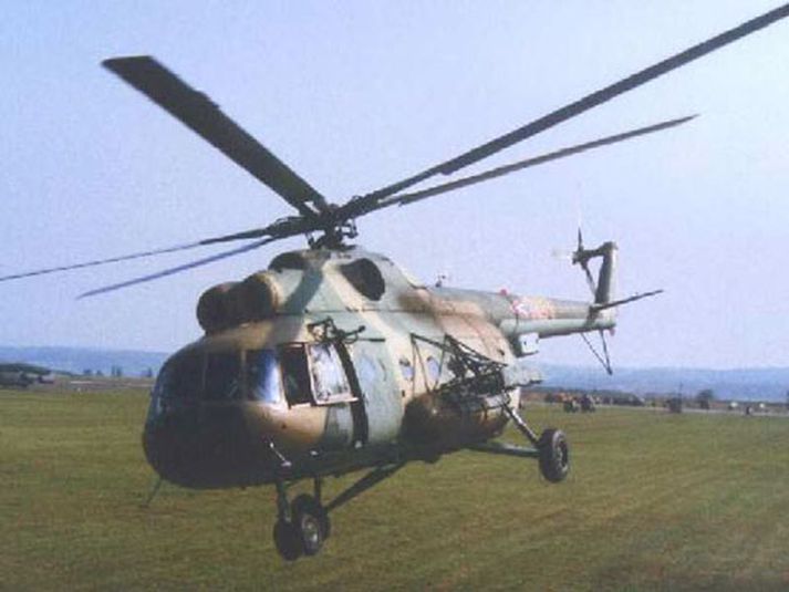 Mi-8 herþyrla, eins og sú sem var skotin niður í Tsjetsníu.