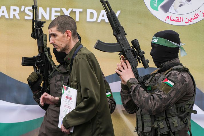 Hamas liðar slepptu Or Levy úr haldi síðasta laugardag.