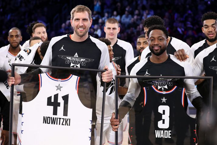 Dirk Nowitzki og Dwyane Wade fengu báðir að spila í Stjörnuleik NBA 2019 þrátt fyrir að hafa ekki verið valdir þangað samkvæmt hefðbundnum leiðum.