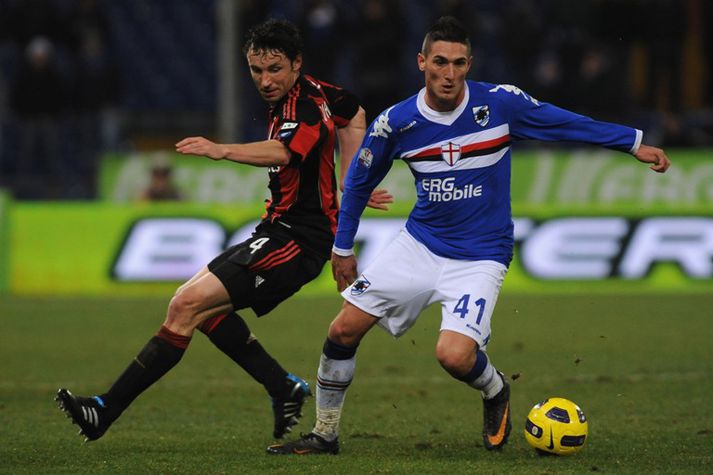 Macheda í leik gegn Milan.