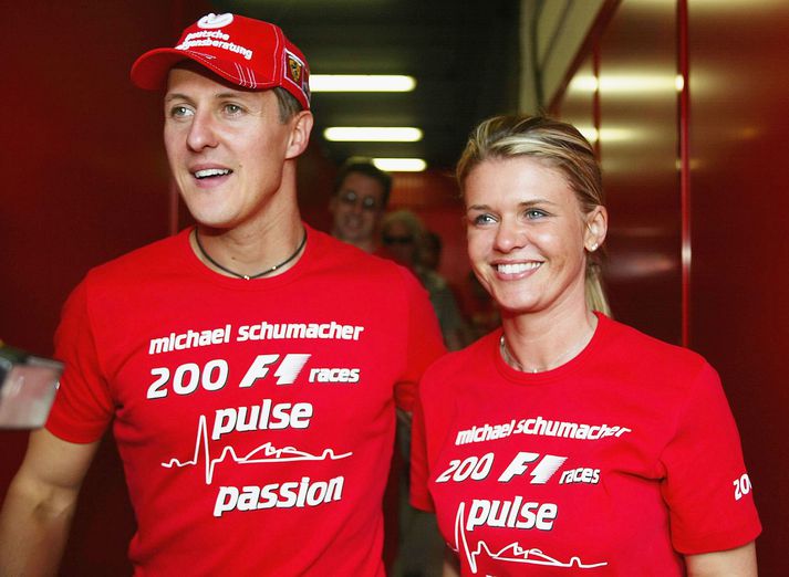 Michael Schumacher ásamt eiginkonu sinni, Corrinu.