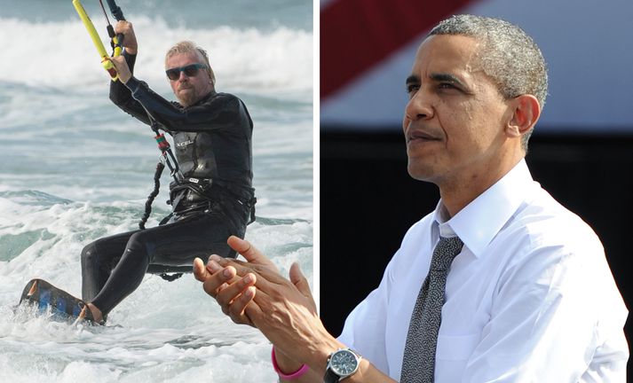 Richard Branson og Barack Obama eru félagar.