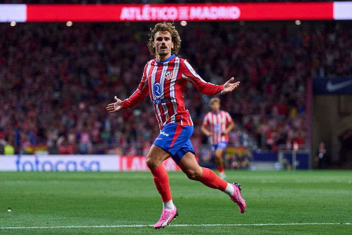 Antoine Griezmann kom Atlético Madrid á bragðið og lagði svo upp annað mark liðsins.