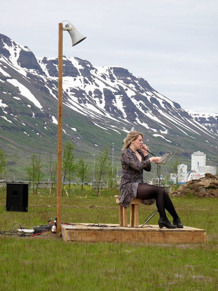 Gunnhildur les upp viðurnefni Seyðfirðinga svo undir tekur í fjöllunum.