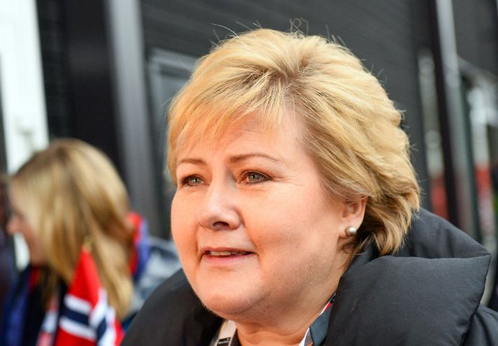 Erna Solberg tók við embætti forsætisráðherra Noregs í október 2013.