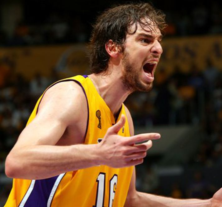 Pau Gasol hefur alls ekki náð sér á strik í úrslitaeinvíginu