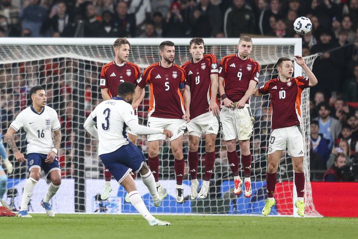 Reece James skoraði stórkostlegt aukaspyrnumark í sínum fyrsta landsleik í langan tíma. 