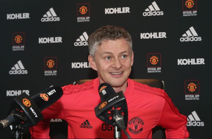 Ole Gunnar var sestur í stjórastólinn í fjölmiðlaherbergi United