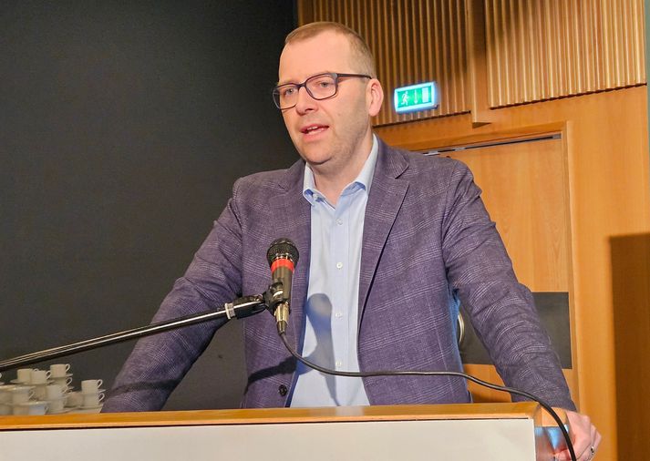 Arnar Már Elíasson forstjóri Byggðastofnunar var einn af fyrirlesurum dagsins á Degi landbúnaðarins á Hótel Selfossi 11. október.