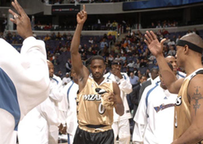 Gilbert Arenas var engum líkur fyrir Washington í nótt.