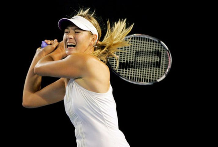 Maria Sharapova lék frábærlega í morgun.