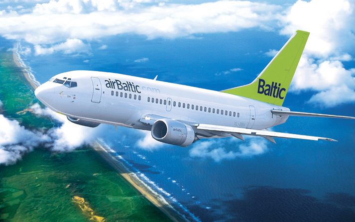 Air Baltic er stærsta flugfélag Lettlands og var í þessu tilviki að fljúga fyrir ferðaskrifstofuna Star Tour.