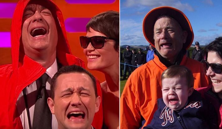 Netverjar deildu í haust um hvort myndin væri af Hanks eða af starfsbróður hans Bill Murray.