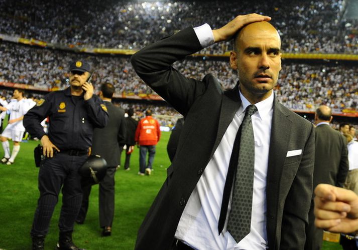 Pep Guardiola, stjóri Barcelona.