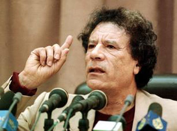 Muammar Gaddafi, forseti Líbýu.