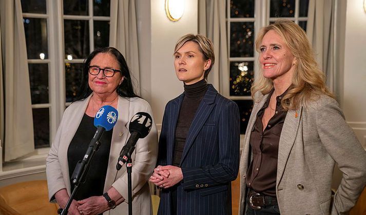 Formennrinir Inga Sæland, Kristrún Frostadóttir og Þorgerður Katrín Gunnarsdóttir stefna á myndun ríkisstjórnar á þessu ári, jafnvel fyrir jól.