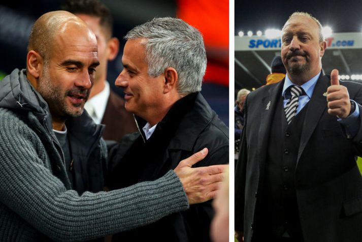 Jose Mourinho, Pep Guardiola og Rafa Benítez.