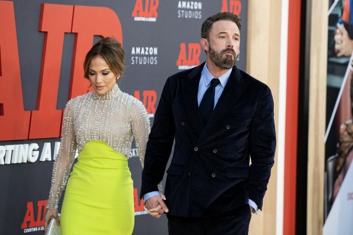 Jennifer Lopez og Ben Affleck á frumsýningu kvikmyndarinnar AIR sem Affleck leikstýrði og lék í.