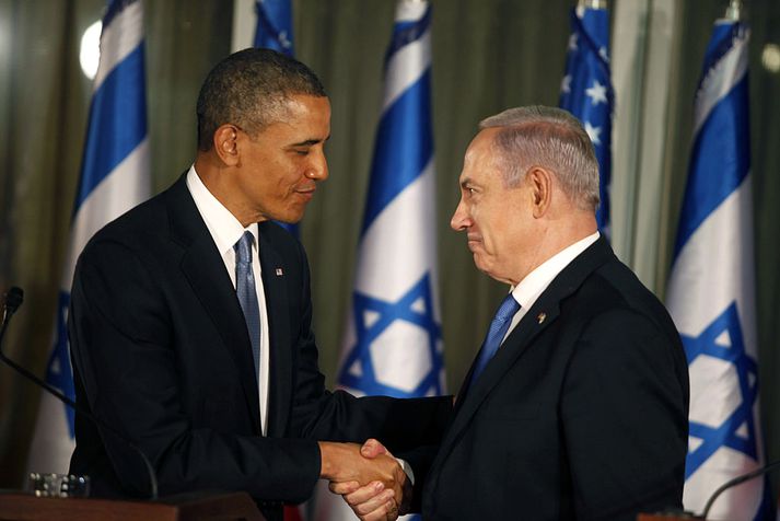 Barack Obama bandaríkjaforseti og Benamin Netanyahu, forsætisráðherra Ísraels