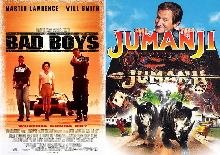 Bad Boys og Jumanji voru gríðarlega vinsælar myndir.