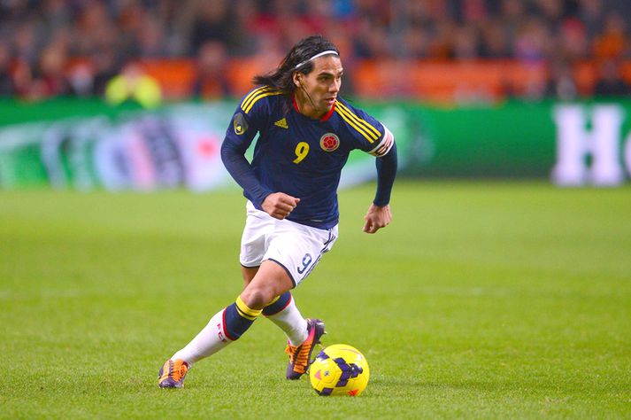 Falcao í leik með kólumbíska landsliðinu í haust.