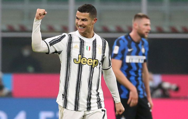 Ronaldo var að venju allt í öllu hjá Juventus í kvöld.