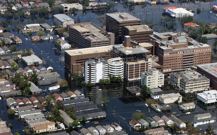 New Orleans var nánast á kafi um nokkurra daga skeið.