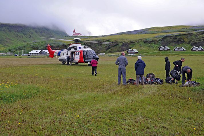 Fólkið var flutt til Víkur í Mýrdal. Mynd/ Þórir N. K.