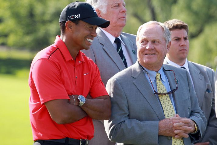 Tiger Woods og Jack Nicklaus.