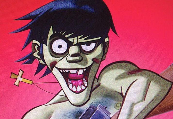 Ein af nýju Gorillaz-teikningunum sem Jamie Hewlett birti á Instagram-síðu sinni.