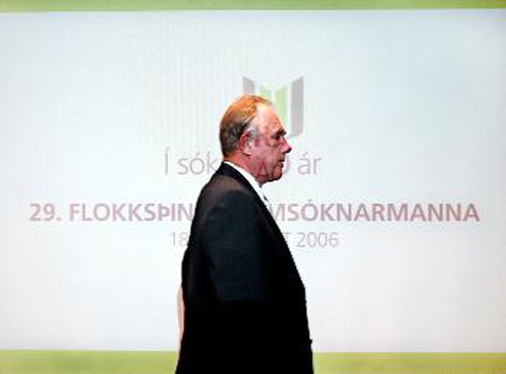 Halldór Ásgrímsson, fráfrandi formaður Framsóknarflokksins, á flokksþinginu í gær.