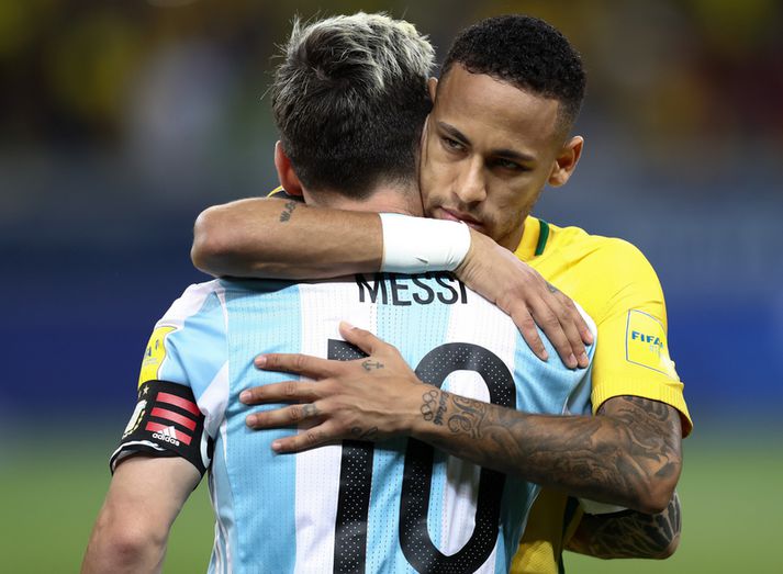 Neymar og Lionel Messi.