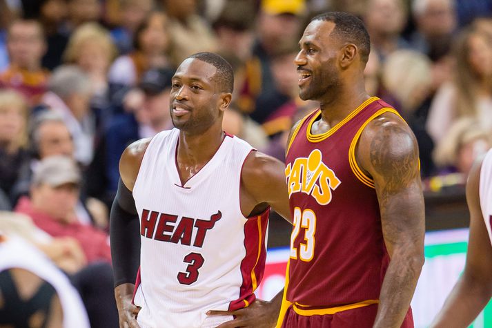 Dwyane Wade og LeBron James.