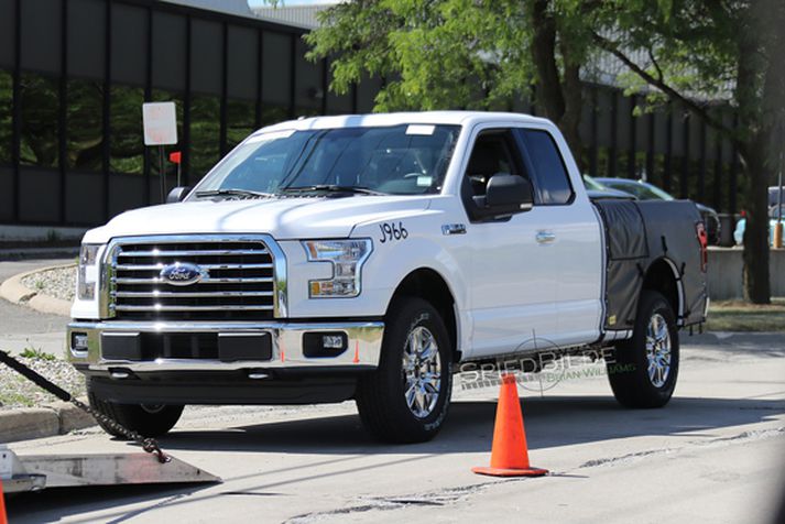 Mynd sem náðist í prufum á Ford F-150 með dísilvél.