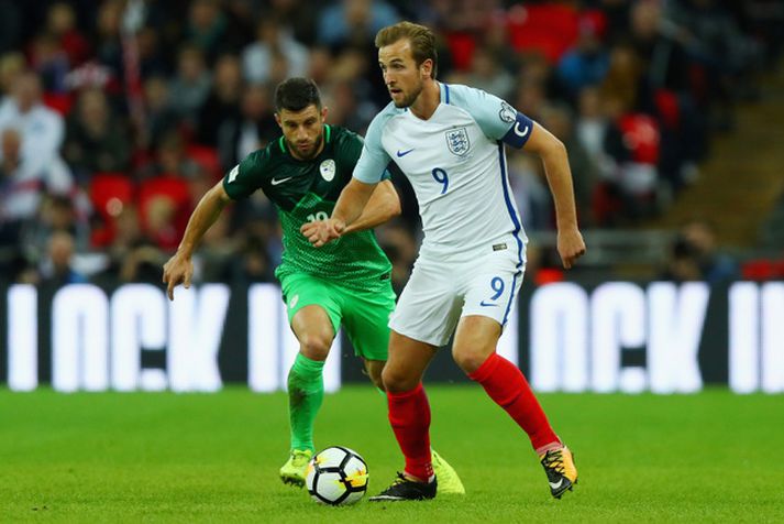 Harry Kane skoraði sigurmark Englands.