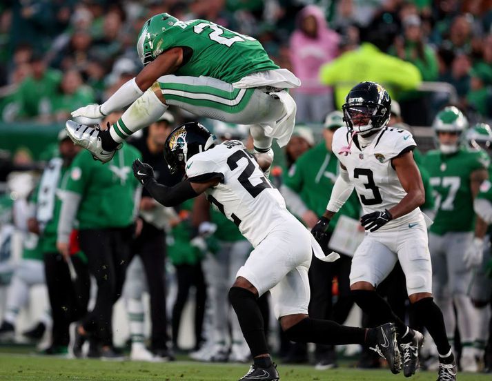 Saquon Barkley er einn ótrúlegasti íþróttamaður heims.