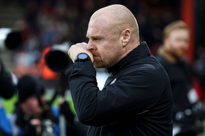 Sean Dyche á hliðarlínunni í síðasta leik sínum sem knattspyrnustjóri Everton, í tapleik á móti Bournemouth um síðustu helgi.