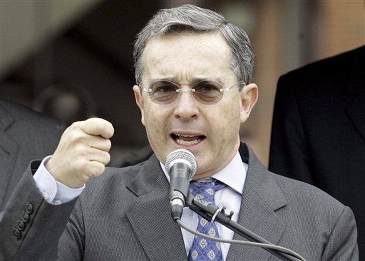 Alvaro Uribe, forseti Kólumbíu.