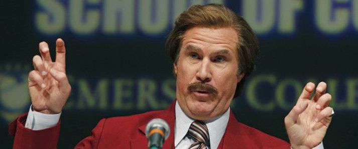 Will Ferrell í hlutverki Ron Burgundy í kvikmyndinni Anchor man.