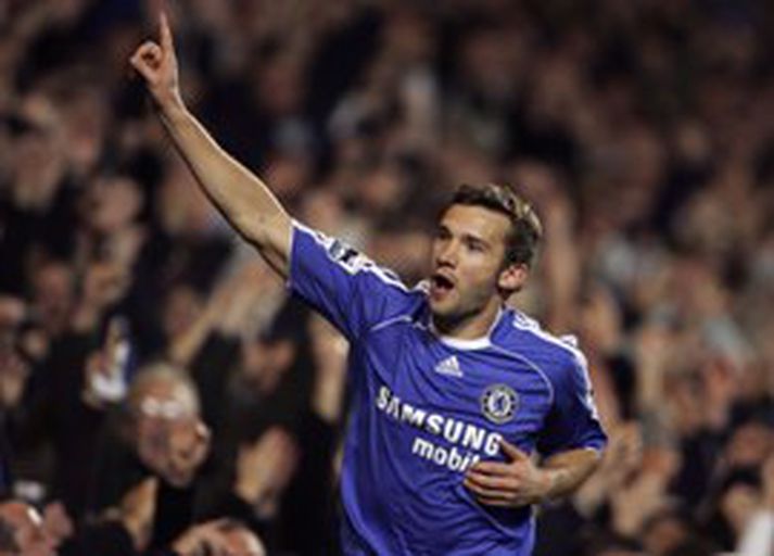 Andriy Shevchenko var aldrei þessu vant á skotskónum hjá Chelsea í kvöld