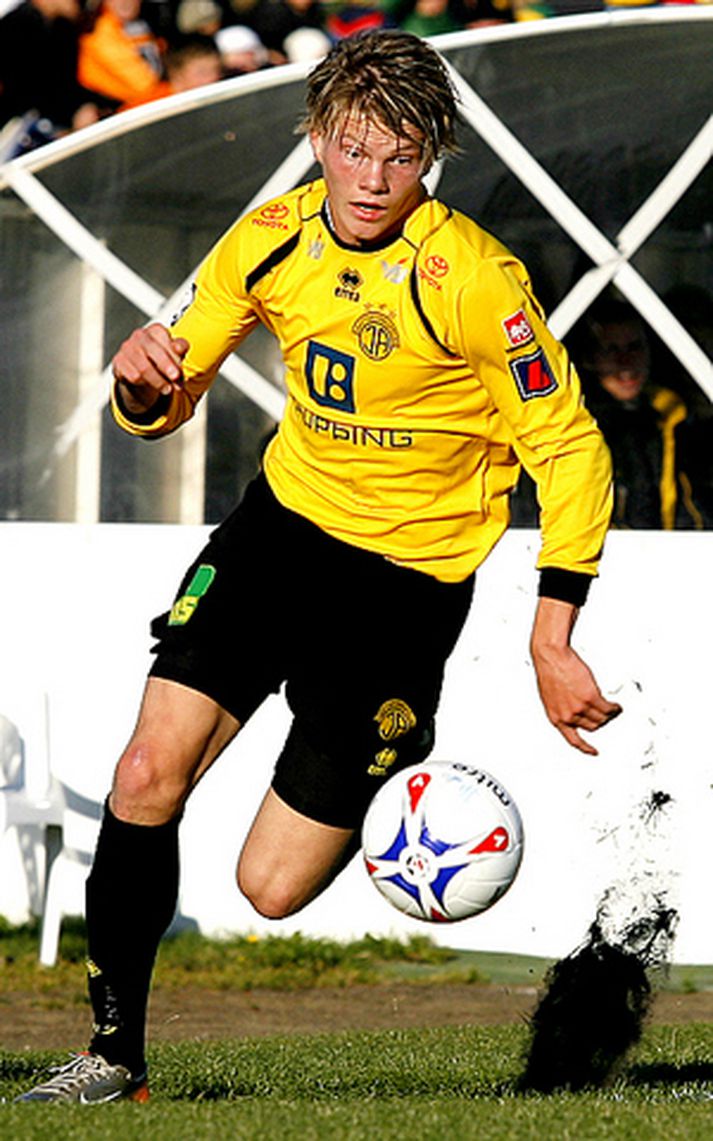 Björn Bergmann í leik með ÍA árið 2007.