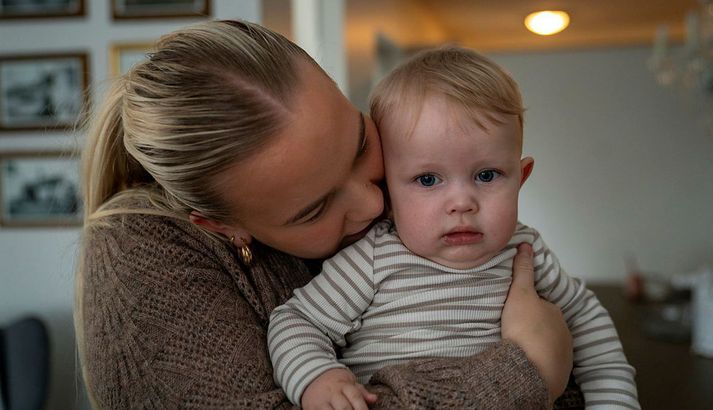 Maron Dagur Ívarsson greindist með taugahrörnunarsjúkdóminn SMA týpu 1 aðeins nokkurra vikna gamall.