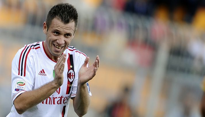 Antonio Cassano í leik með AC Milan.