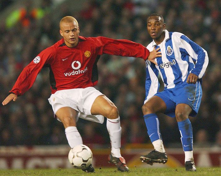 Benni McCarthy í frægum leik á Old Trafford 2004.