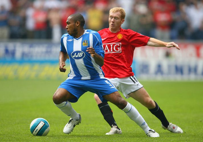 Paul Scholes í leik með Manchester United.