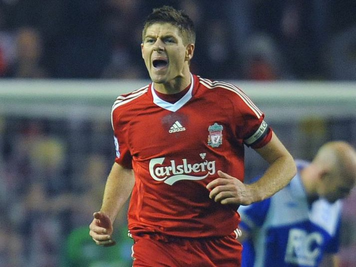 Steven Gerrard, fyrirliði Liverpool.