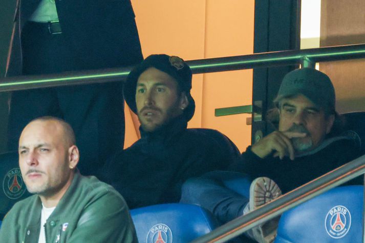 Sergio Ramos hefur hingað til bara fylgst með leikjum Paris Saint-Germain úr stúkunni.