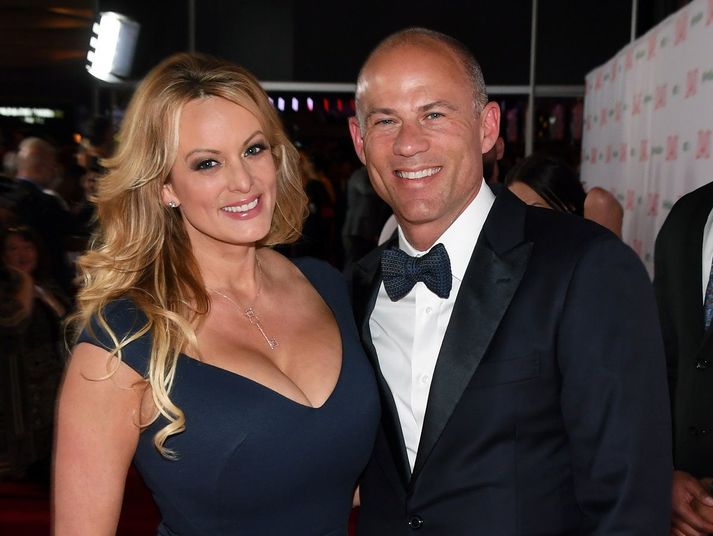 Stormy Daniels og Michael Avenatti árið 2019. Hann var dæmdur fyrir að stela um þrjú hundruð þúsund dölum af henni.