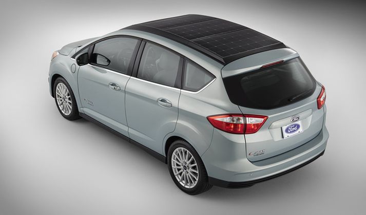 Ford C-Max með sólarrafhlöðum.